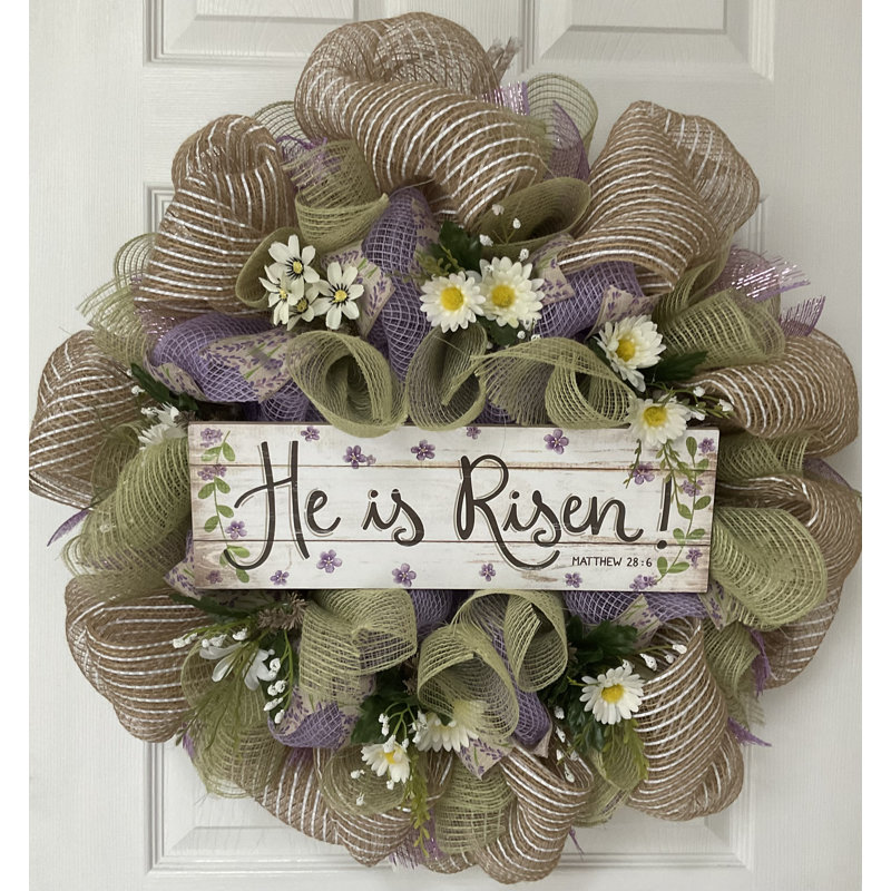 Offers He is Risen Easter wreath